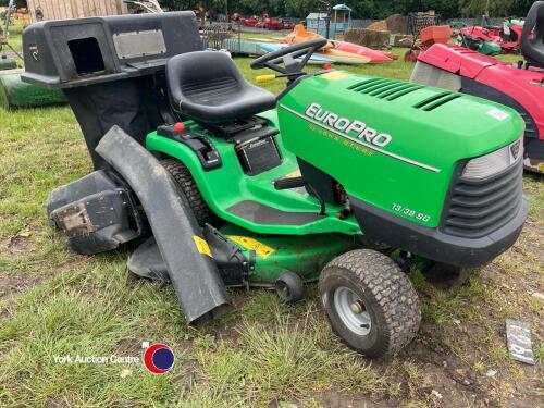 Euro Pro 13/38/SG ride on mower with collection bin.