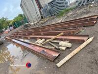 5 x 46ft long - 14in x 7in H section monopitch roof trusses - 2
