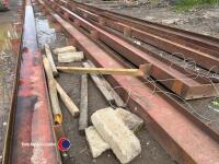 5 x 46ft long - 14in x 7in H section monopitch roof trusses - 3
