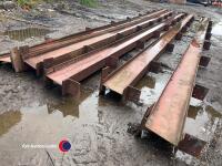5 x 46ft long - 14in x 7in H section monopitch roof trusses - 4
