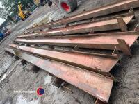 5 x 46ft long - 14in x 7in H section monopitch roof trusses - 5