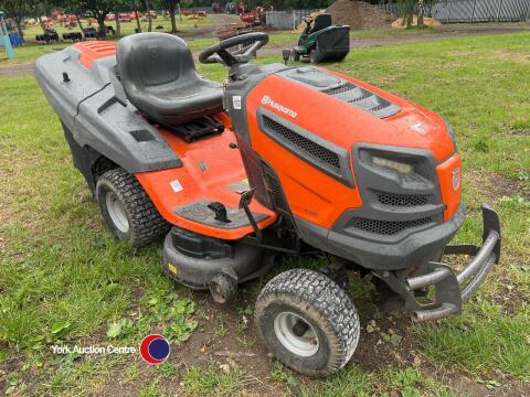 Husqvarna TC338 ride on lawn mower and collector