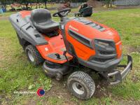 Husqvarna TC338 ride on lawn mower and collector