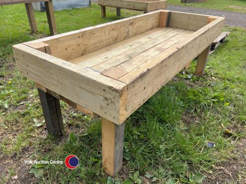 5ft x 2ft wood feed trough/garden planter
