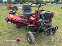 Saxon baroness triple mower M180B, working order, Robin diesel engine, 2002