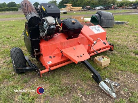 Rock machinery petrol flail mower, key start, gwo, with new flails
