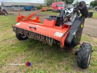 Rock machinery petrol flail mower, key start, gwo, with new flails - 4