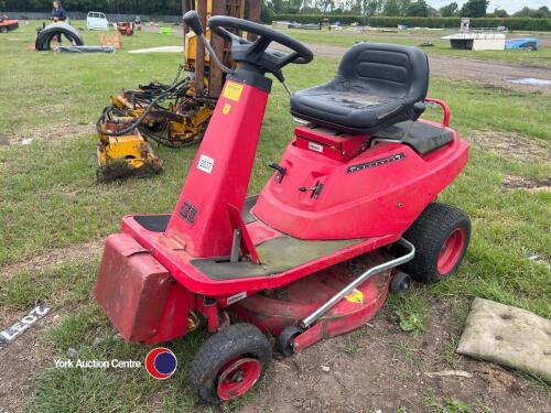 Red Countax ride on lawnmower , does start and run., key in office