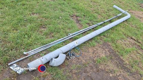 11ft long 4 in wide blow pipe and other metal pipework and fixings