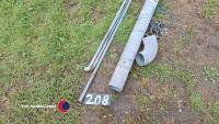 11ft long 4 in wide blow pipe and other metal pipework and fixings - 3
