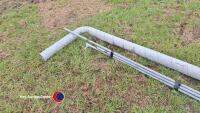 11ft long 4 in wide blow pipe and other metal pipework and fixings - 4