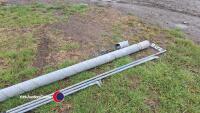 11ft long 4 in wide blow pipe and other metal pipework and fixings - 5