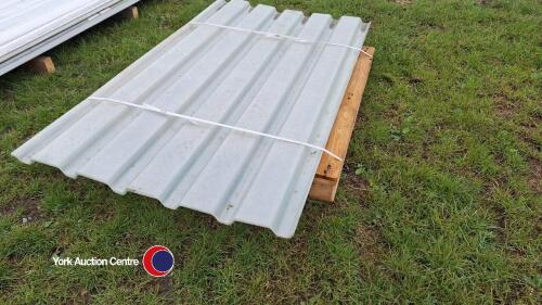 6 x 1.83m GRP box profile translucent roof sheet