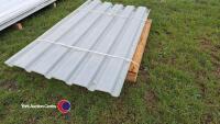 6 x 1.83m GRP box profile translucent roof sheet