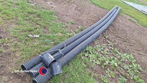 6m x 100mm perforated twin wall and connector