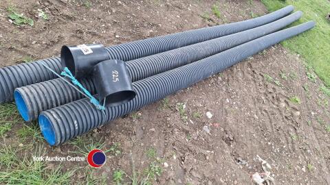 6m x 150mm perforated twin wall and connector