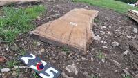 Oak slab approx 1.5m x 400mm x 50mm - 2