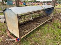 Sheep hay rack on wheels
