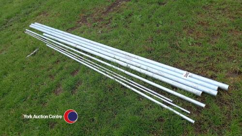 Steel tubing of varying lengths and diameters