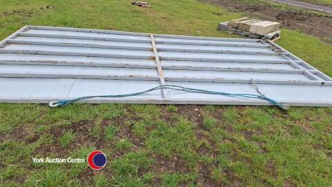 Sheeted steel door 8ft x 16ft as new