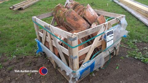 Crate of clay pan tiles