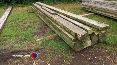 Bundles of timber purlings