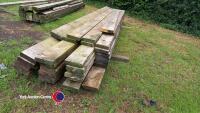 Bundles of timber purlings