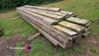 Bundles of timber purlings - 2
