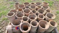 Pallet of clay drain pipes - 2