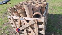 Pallet of clay drain pipes - 3