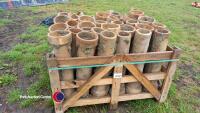 Pallet of clay drain pipes - 3