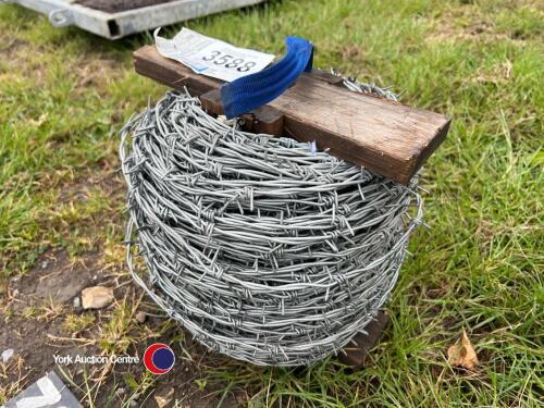Sentinel barbed wire, 2.5mm galvanised, 200m roll, unused