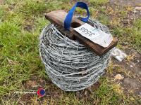 Sentinel barbed wire, 2.5mm galvanised, 200m roll, unused - 3