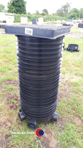 Drainage inspection chamber 1.2m deep 100mm pipes and cover