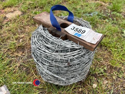 Sentinel barbed wire, 2.5mm galvanised, 200m roll, unused