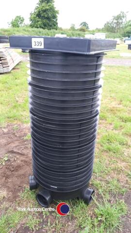 Drainage inspection chamber 1.2m deep 100mm pipes and cover