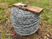 Sentinel barbed wire, 2.5mm galvanised, 200m roll, unused