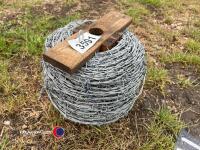 Sentinel barbed wire, 2.5mm galvanised, 200m roll, unused - 2