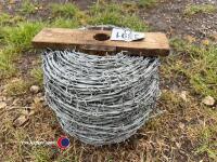 Sentinel barbed wire, 2.5mm galvanised, 200m roll, unused - 3