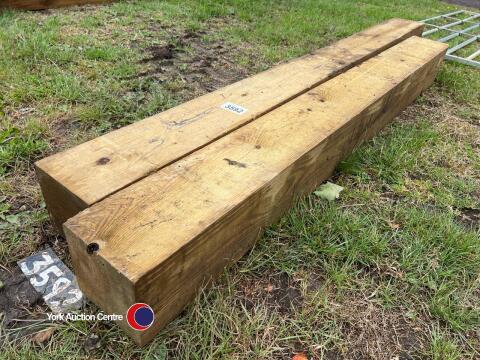 2 x 8in wooden gate posts, 8ft, 2.4m long