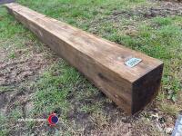 8in wooden gate post, 12ft, 3.8m long - 2