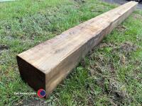 8in wooden gate post, 12ft, 3.8m long - 3