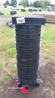 Drainage mini inspection chamber 1.0m deep 100mm pipes and cover