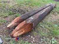 2 x Telegraph pole gate posts, 9ft, 2.75m long - 2