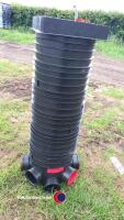 Drainage mini inspection chamber 1.0m deep 100mm pipes and cover - 3