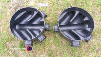 2 x drainage inspection chamber bases 100mm pipes - 2