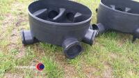 2 x drainage inspection chamber bases 100mm pipes - 3