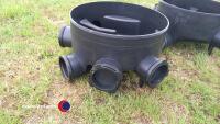 2 x drainage inspection chamber bases 100mm pipes - 3