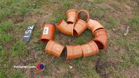 10 x drainage bends assorted 100mm diameter