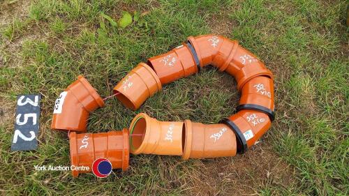 10 x drainage bends assorted 100mm diameter